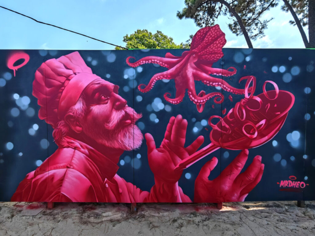 MrDheo - "El cocinero" - Vigo (Spain) 2024 (arte urbana/street art/graffiti/mural)