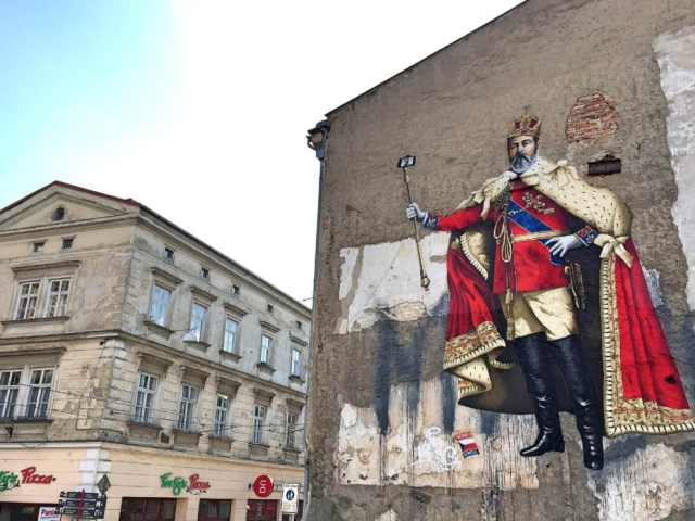 MrDheo - "Selfie Made King" - Olomouc (Czech Republic) 2015 (arte urbana/street art/graffiti/mural)